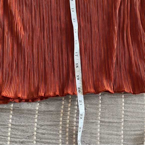 Madewell Texture & Thread Micropleat Short Sleeve Swing Top Orange Red Small - Picture 9 of 9